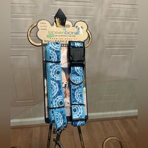 Brand New Beautiful Set Dog leash and collar set Blue